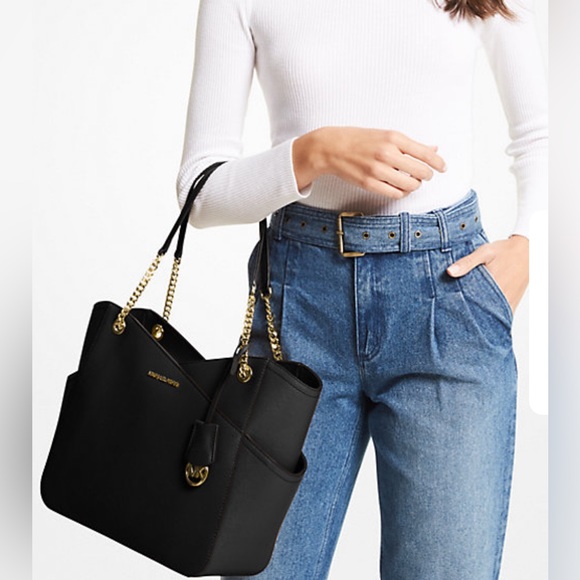 NWOT Michael Kors Jet Set Large Saffiano Leather Shoulder Bag - Picture 3 of 3